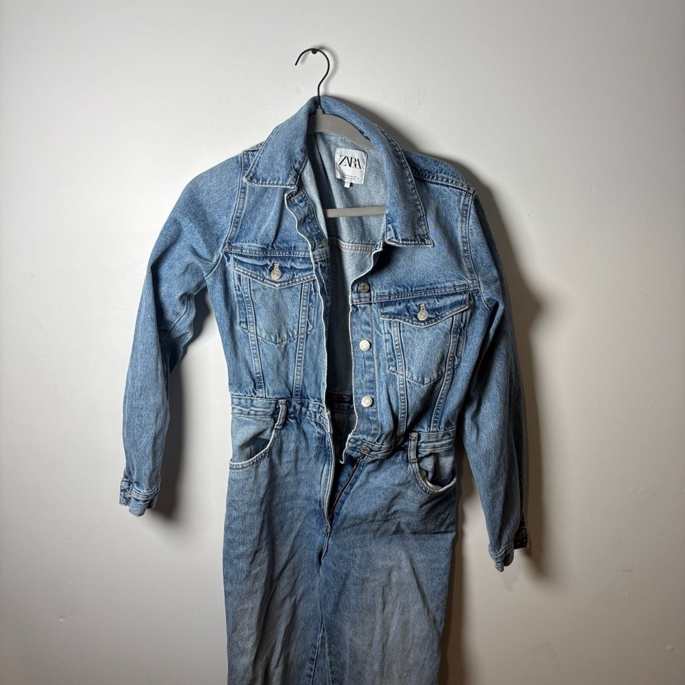 Zara Denim Jumpsuit Size M